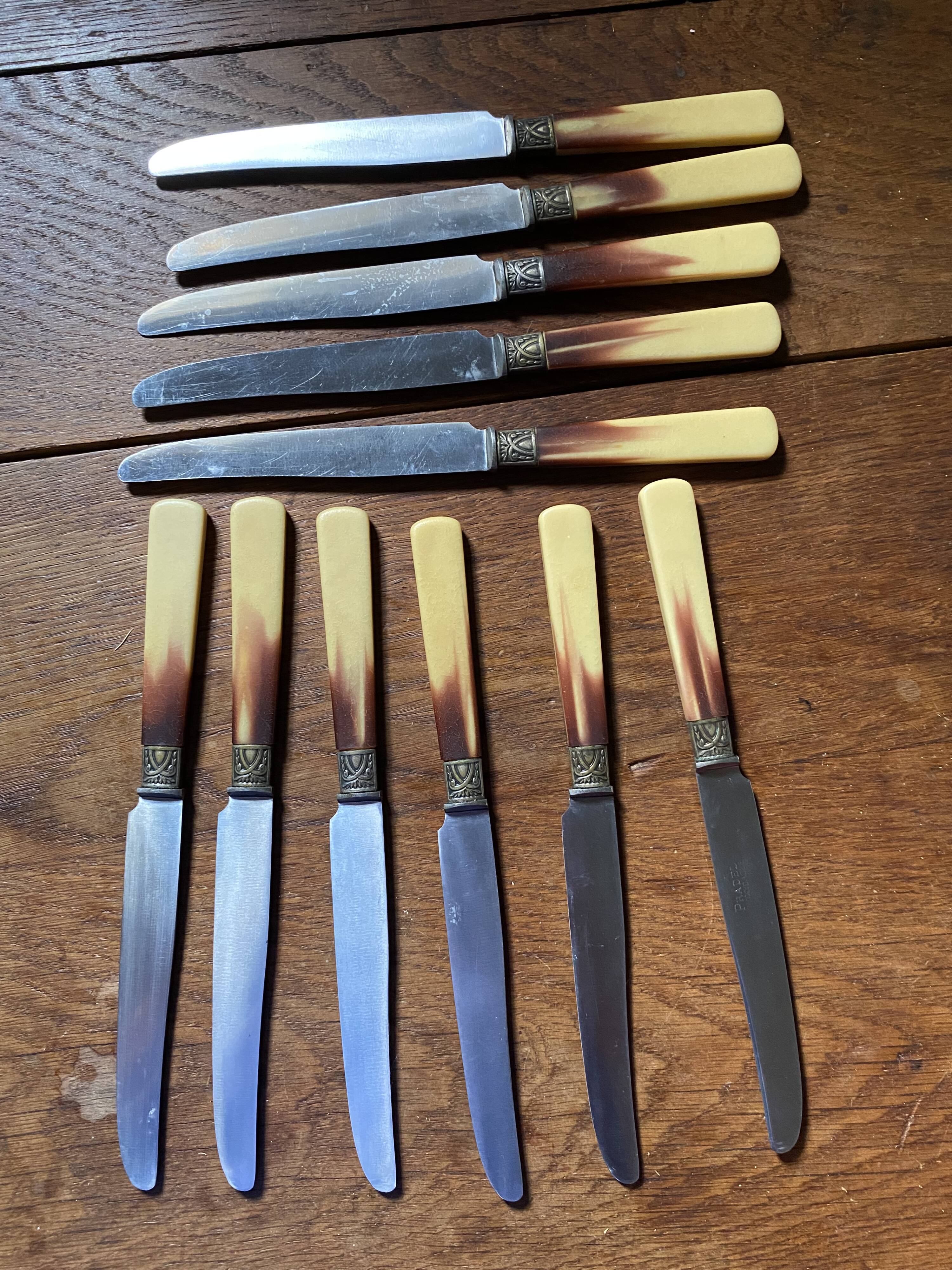 11 Pradel knives art deco style