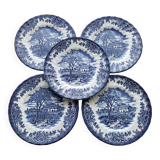5 Assiettes à dessert en porcelaine Anglaise Myott