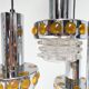 Solid Cascade chandelier with 4 lights, 1970s