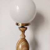 Large onyx and opaline egg lamp 60 cm