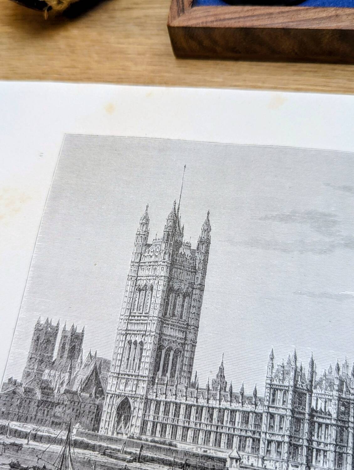 Londres, le parlement, illustration imprimée en 1879.