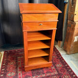 Wooden writing desk with storage, vintage 1950s.