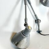 Mid-Century AURE set of two rare wall lamps in metal. Italy 1960s