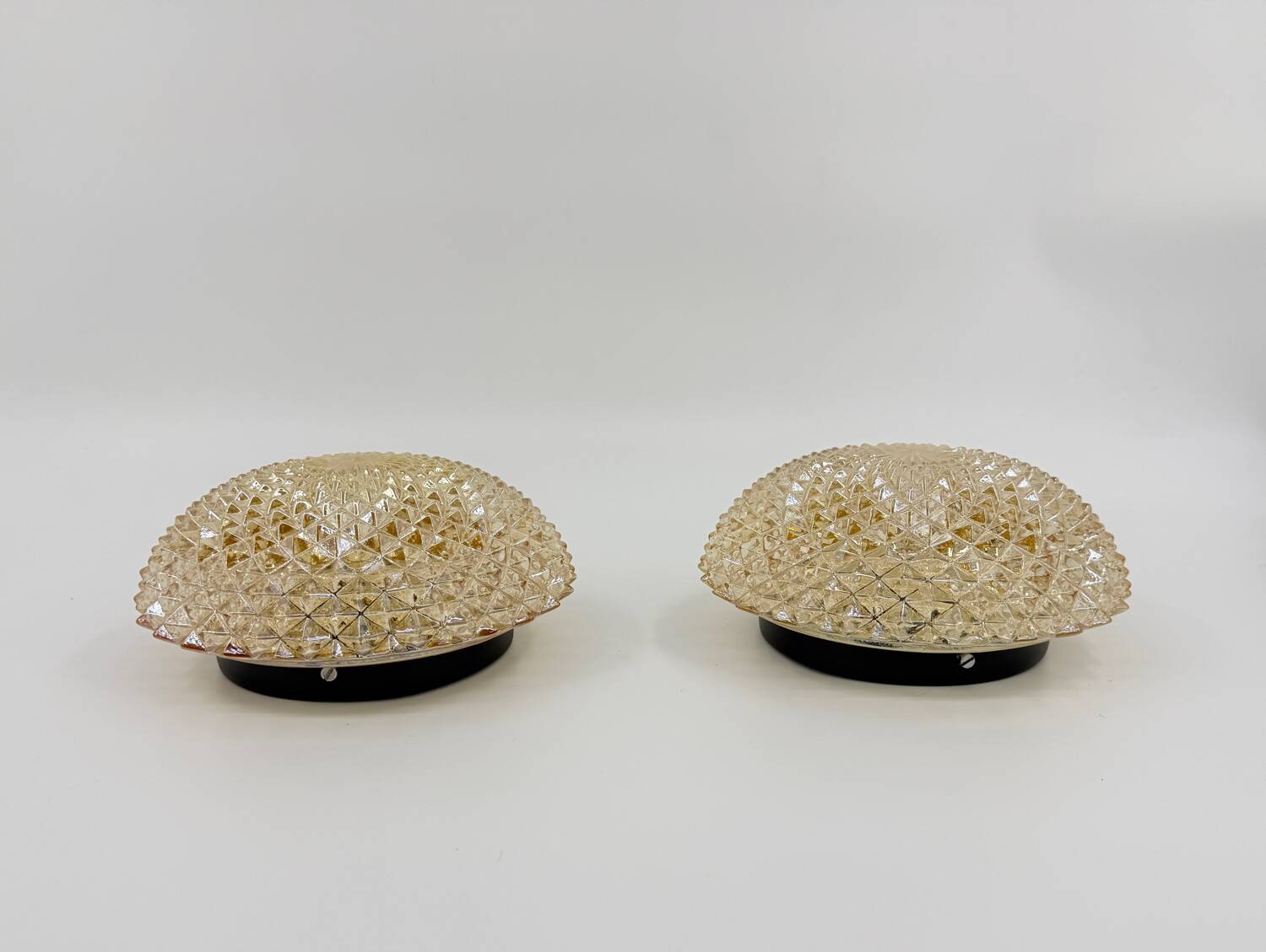 Vintage amber wall lights
