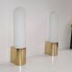2 Limburg Glashütte Brass Wall Lamps Model 3339, MCM Mid-Century-Modern 70s