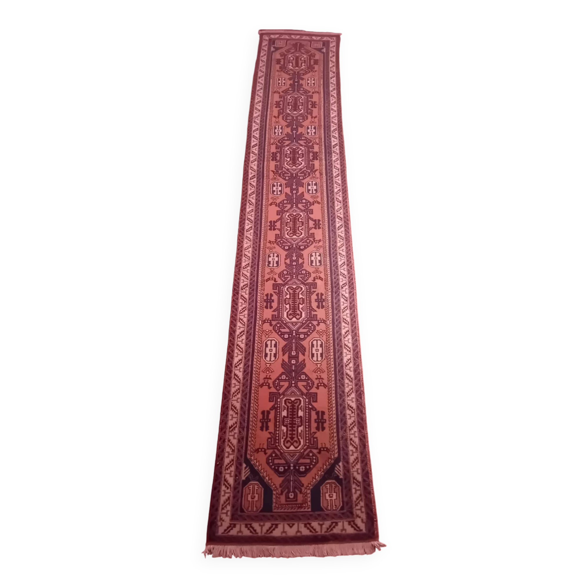 Tapis de couloir Persan fait main 385x68cm
