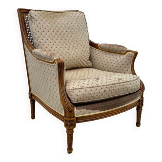 Bergère armchair with cane back