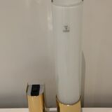 Pair of egoluce vintage orientable wall light in brass and Murano glass, Italy