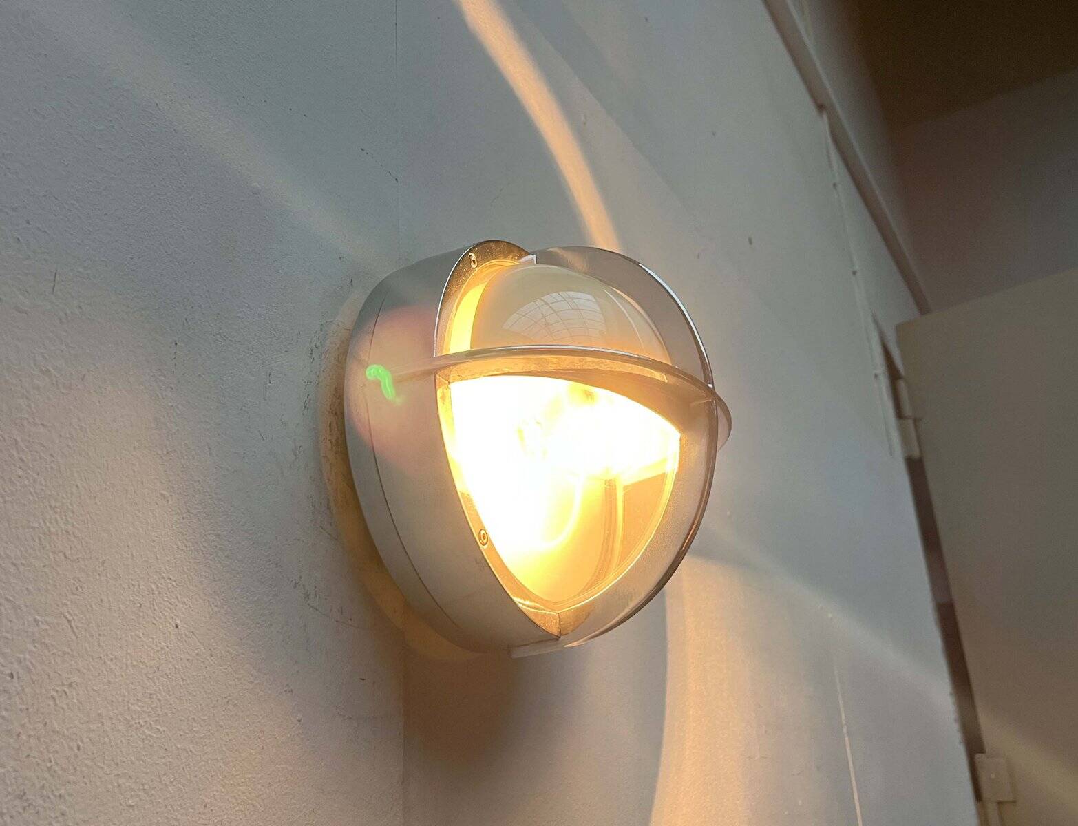 Mid-century Danish metal outdoor wall light model Pirate by Eva Koppel, Nils Koppel, Gert Edstrand for Nordisk Solar, 1960s.