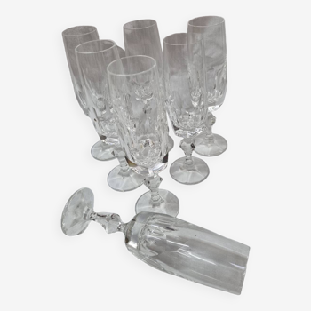 7 Villeroy & Boch crystal Champagne flutes