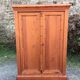 Armoire vintage en pitchpin et bambou d’époque 1900