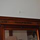 Grand miroir mural en acajou marron sculpté style classique XIXe siècle, glace d'origine