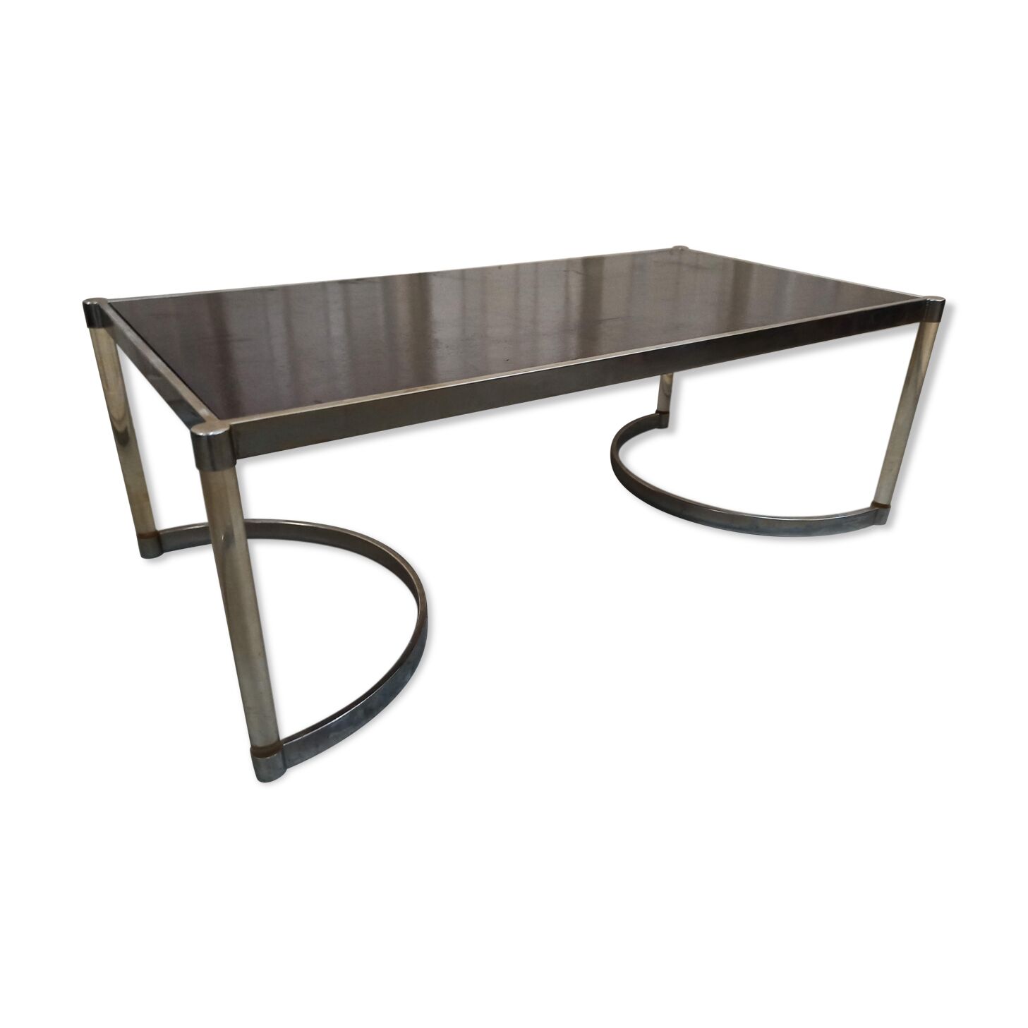 Plexiglas and iron coffee table