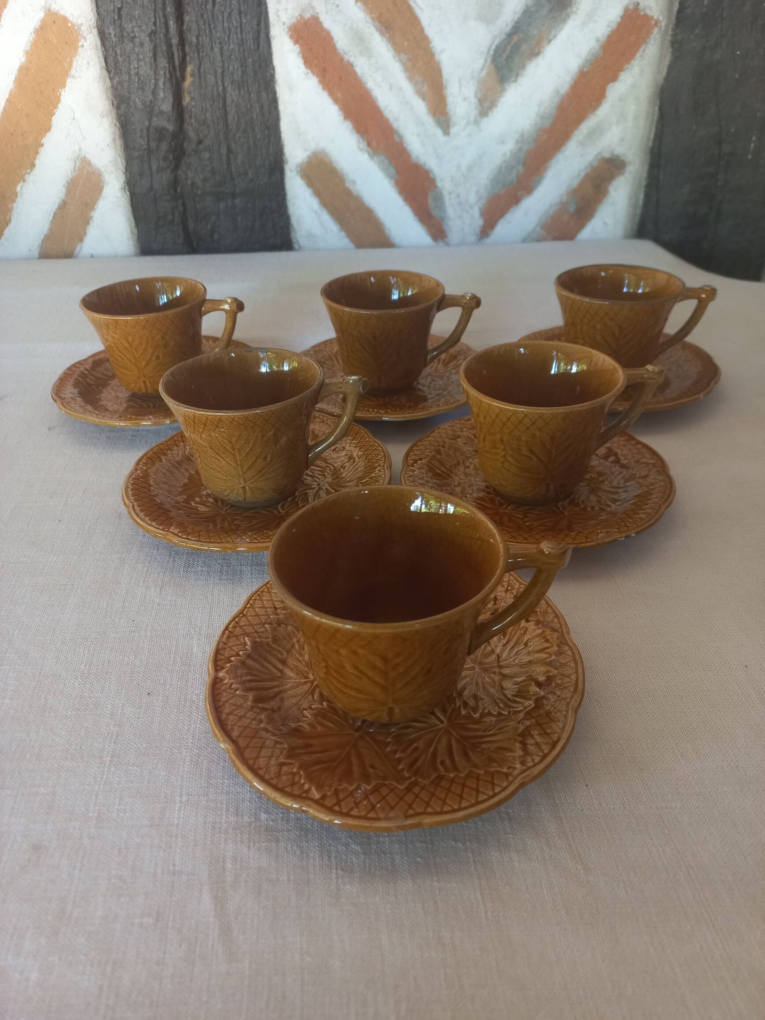 Tasses soucoupes service à café Gien Primefleur