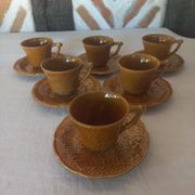 Tasses soucoupes service à café Gien Primefleur