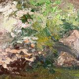 Pendant of hst paintings "landscape" by anna miszalska-gąsienica (1962)