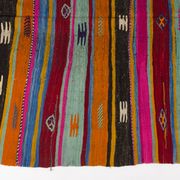 Vibrant Vintage Anatolian Kilim,Hand-Woven Wool & Cotton Rug – sku 137