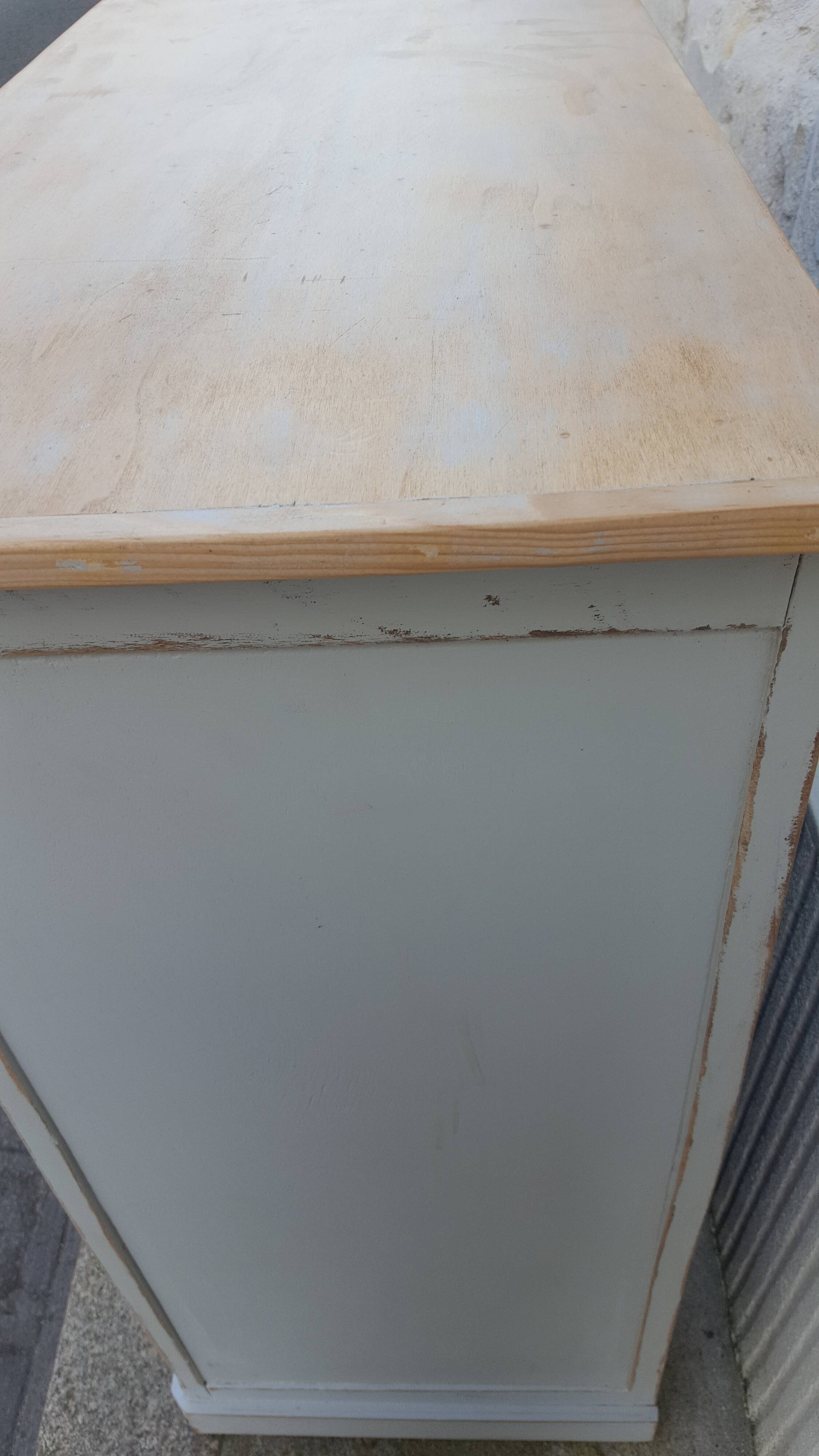 Parisian buffet patina blue grey