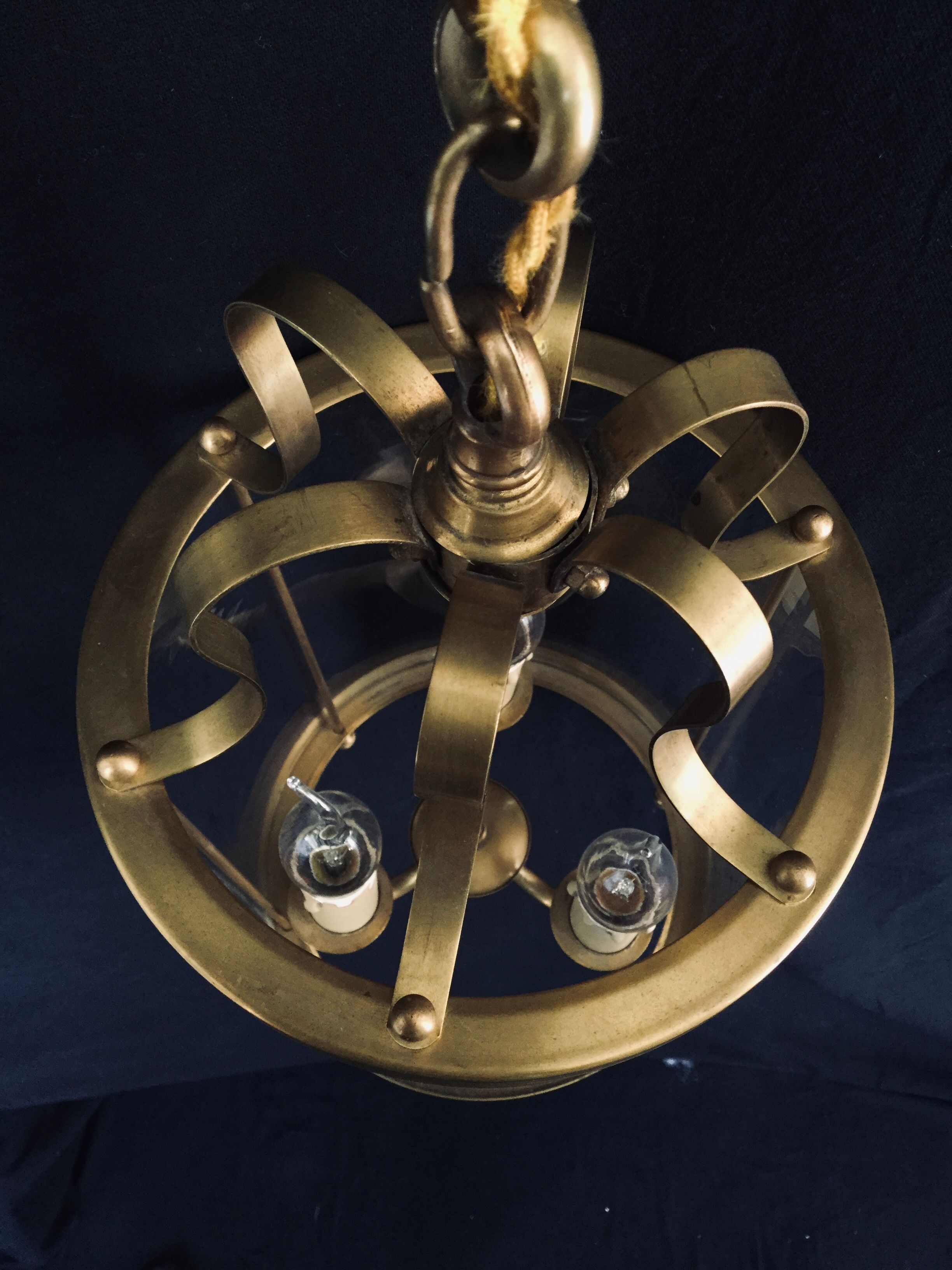 Lantern 3 bronze and brass lights