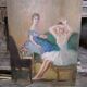 Oil on cardboard dancers early 20th century signed