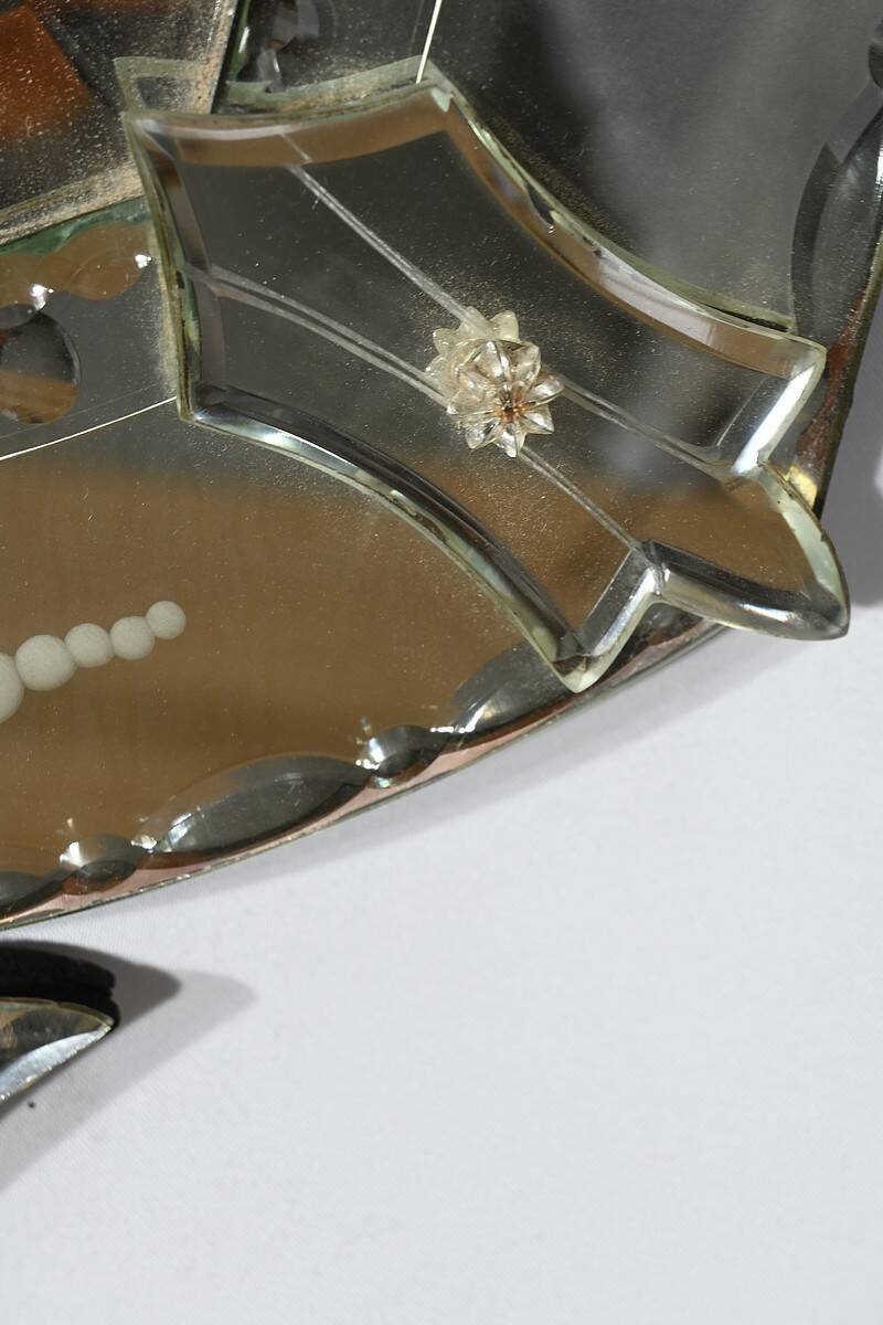 Venetian Mirror in Eglomisé Glass – 1950
