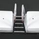 Vintage salt and pepper set – White ceramic and chrome metal
