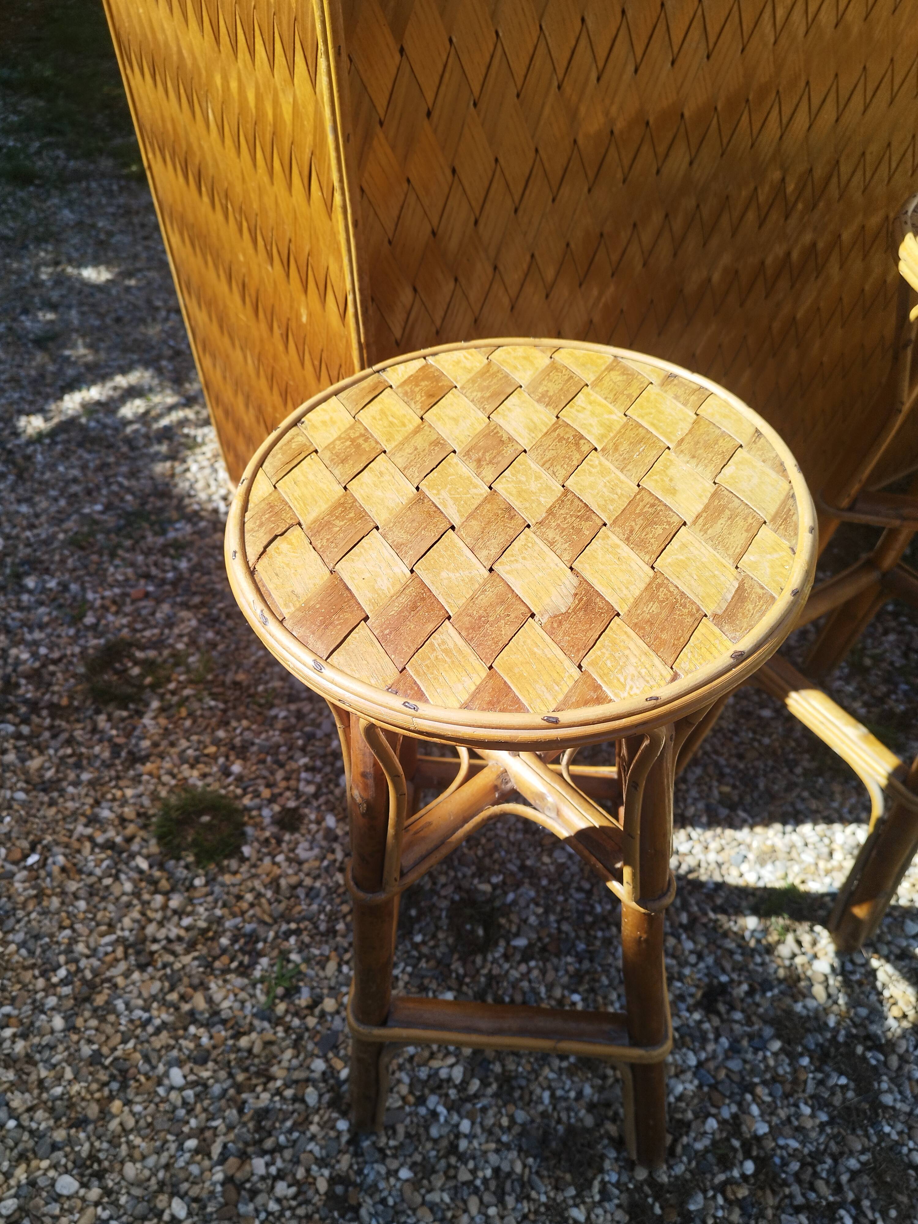 Vintage rattan bar