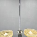 Art Deco Chandelier by Napako, Chrome & Marble Glass, 1930s