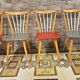 Set of 4 chairs with bars 1960