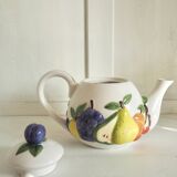English fruit ceramic teapot