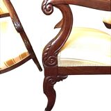 Pair of early 19th century mahogany armchairs