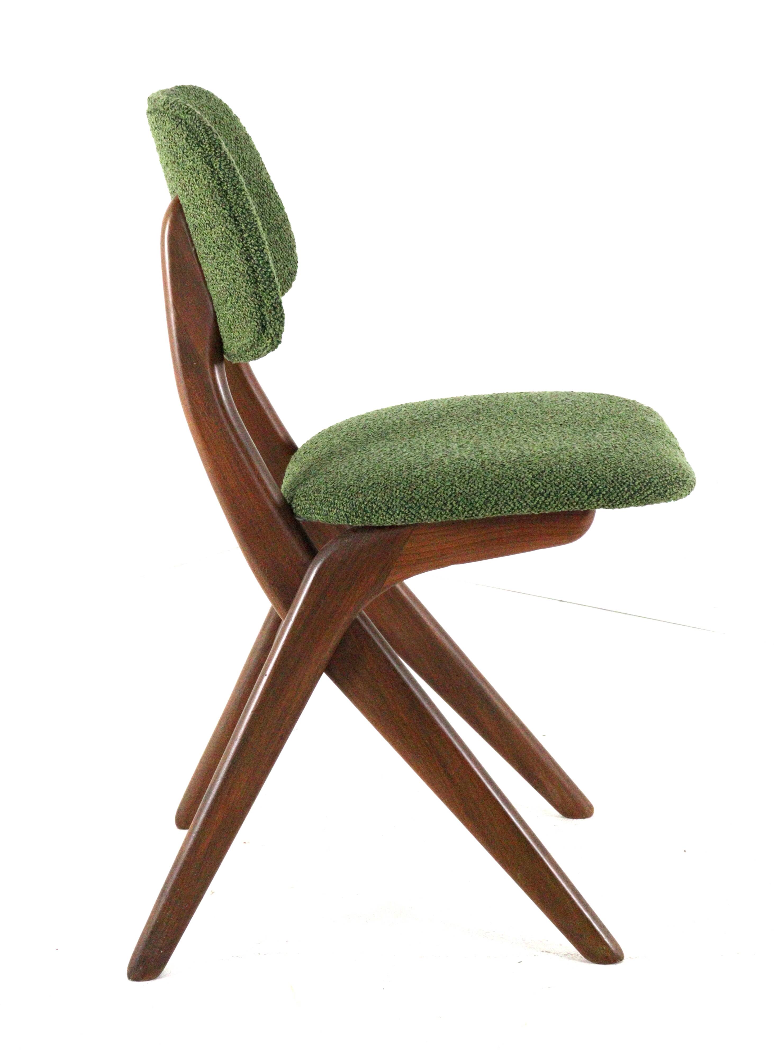 4 chaises ciseaux AwA restaurées, Pays-Bas milieu XXème