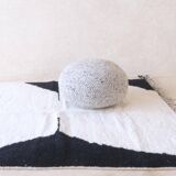 Black and White Berber Rug - 234 x 184 cm