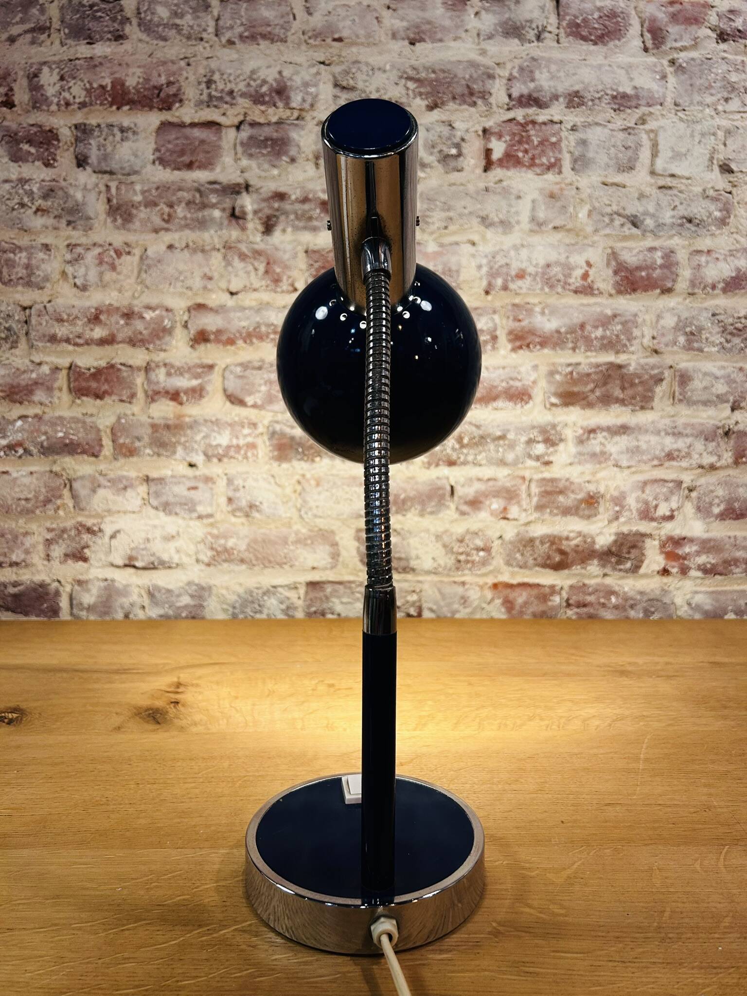 Dark blue vintage desk lamp