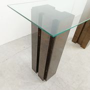 Vintage burl wood console, 1980s