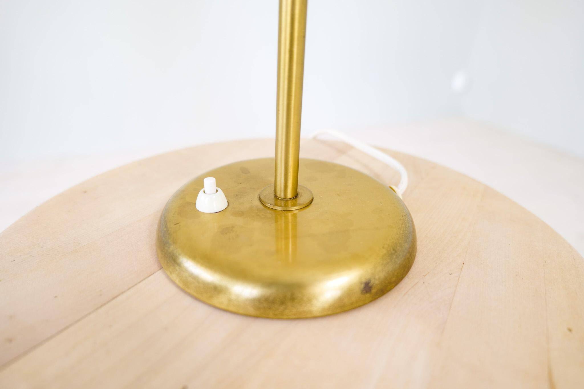 Rare adjustable mid-century table lamp by Böhlmarks, 1940s, Sweden.