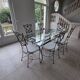 Glass table for 6 people with chairs