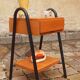 Bedside table, vintage 1950s oak side table
