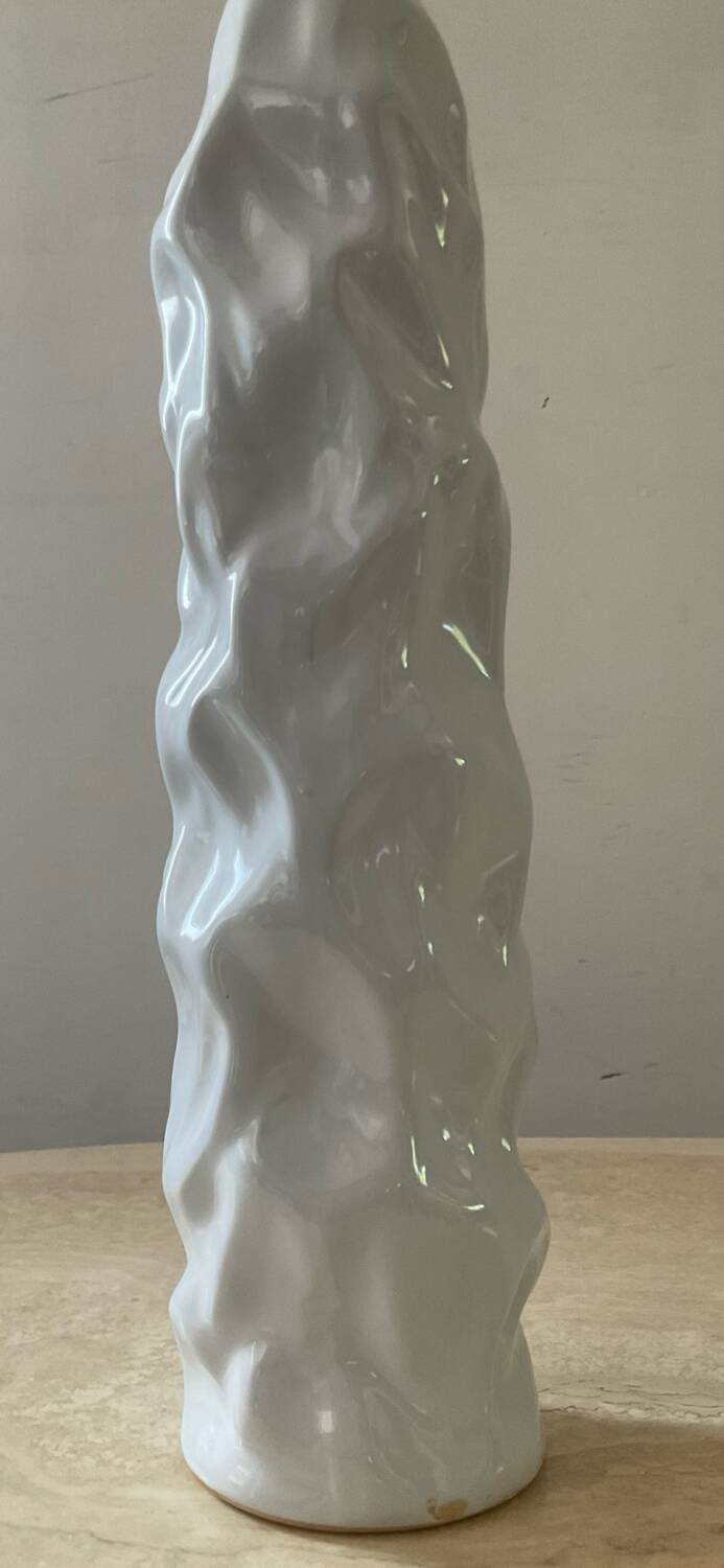 Vintage Brutalist Glazed Ceramic Vase