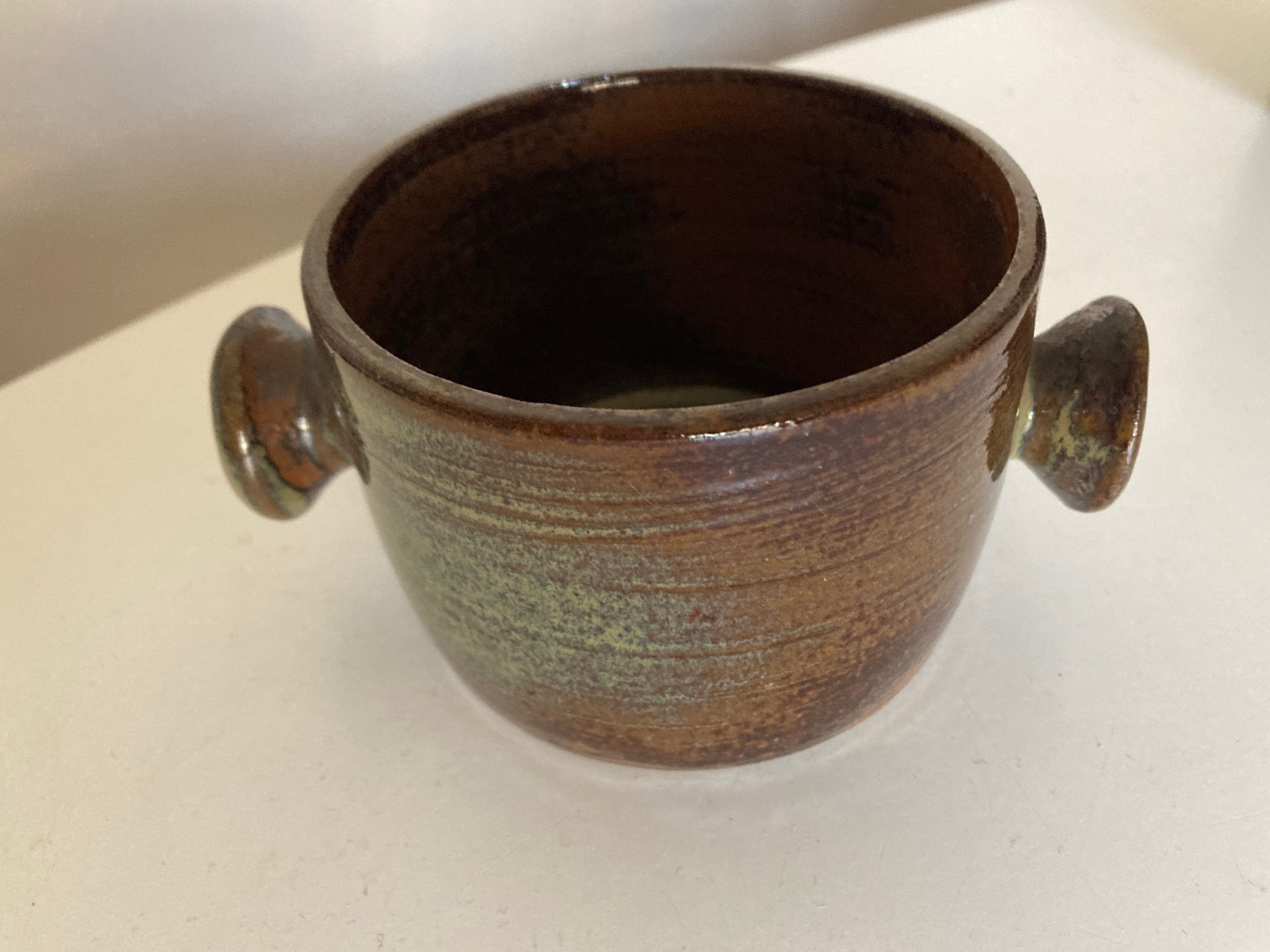 Potter's pot in glazed stoneware 1960