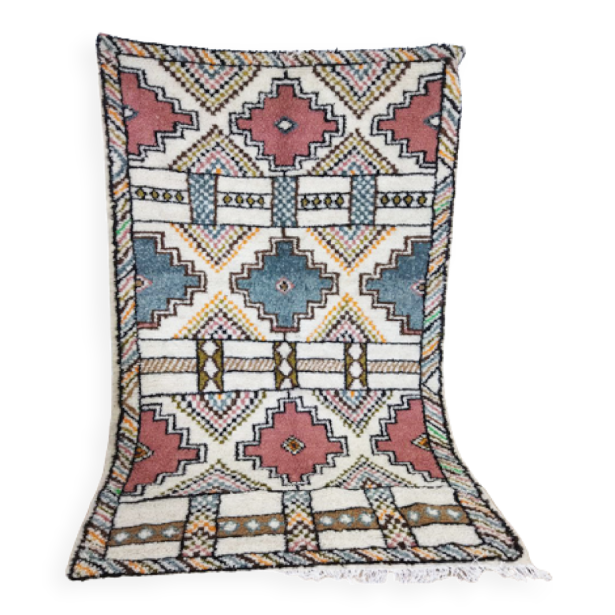 Handmade Moroccan Berber carpet 250 X 144 CM