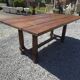 Table de ferme en chêne avec abattants