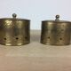 2 boîtes à bijoux en laiton doré