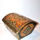 Antique biscuit box in golden sheet - Victoria metal box