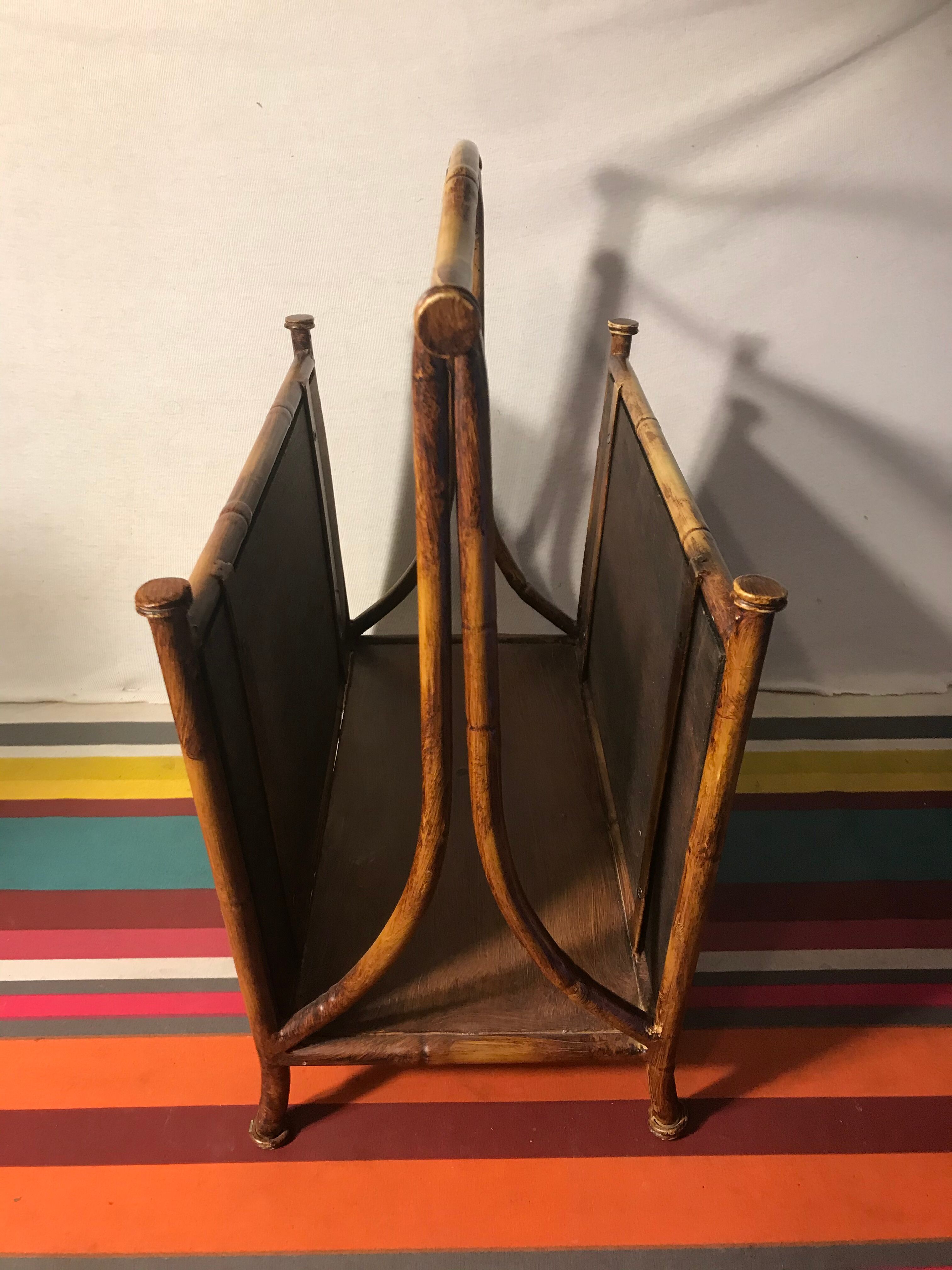 Magazine rack in bamboo structure