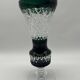 Val Saint-Lambert crystal vase, cut and lined in green