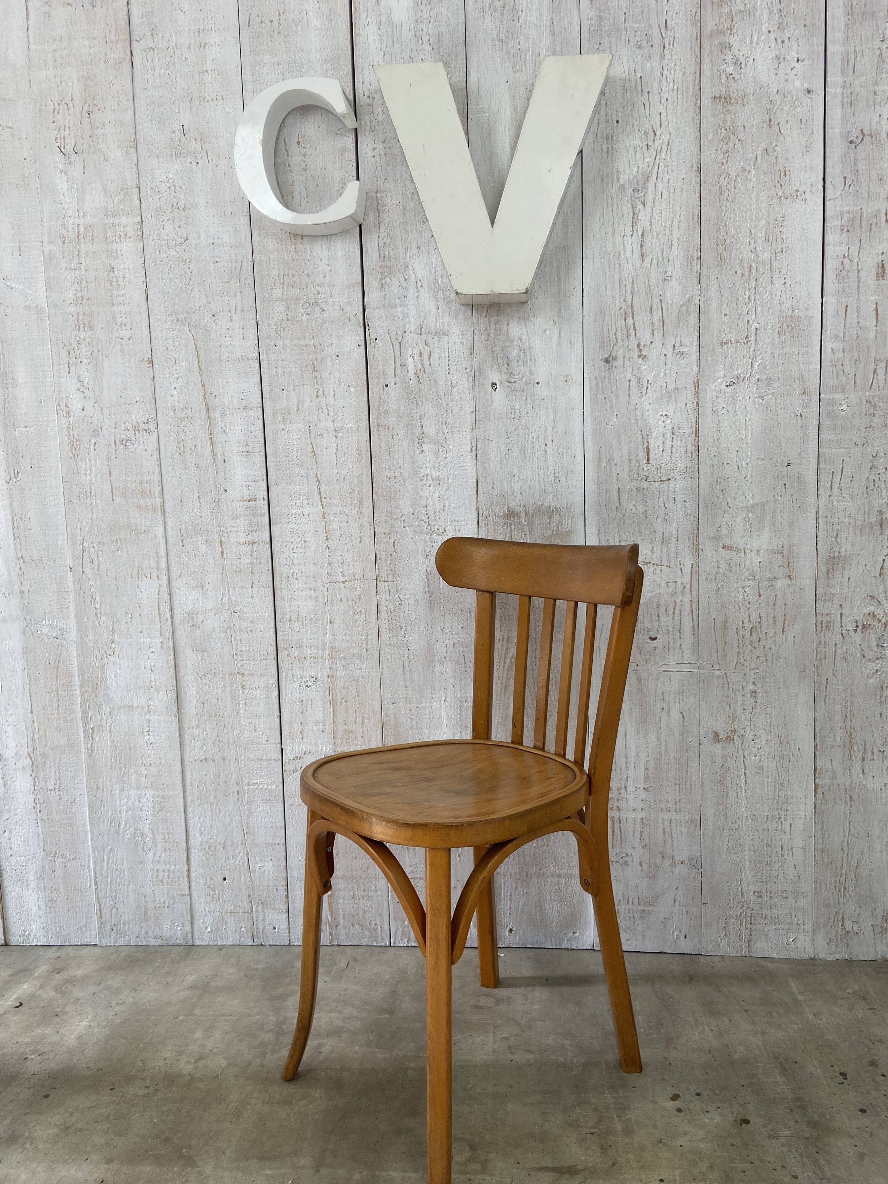 Set of 4 mismatched bistro chairs