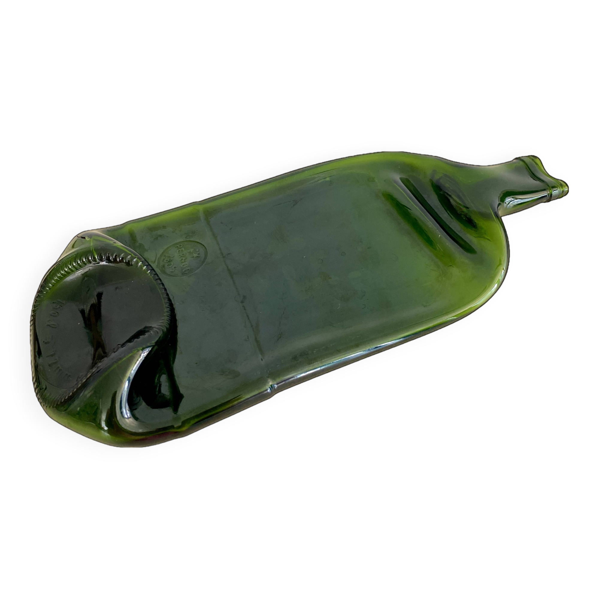 Bottle-shaped glass dish, 34 cm