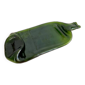 Plat en verre forme bouteille, 34 cm
