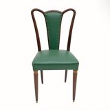 Eight Mid-century Modern Dining Chairs Attributed to Guglielmo Ulrich, 1940s